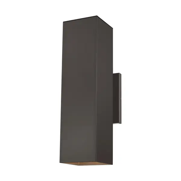 The Pohl outdoor wall lantern combines architectural elegance with practical outdoor lighting. Its rectangular column design with vertical channels creates subtle visual interest while the wet-rated construction ensures durability.