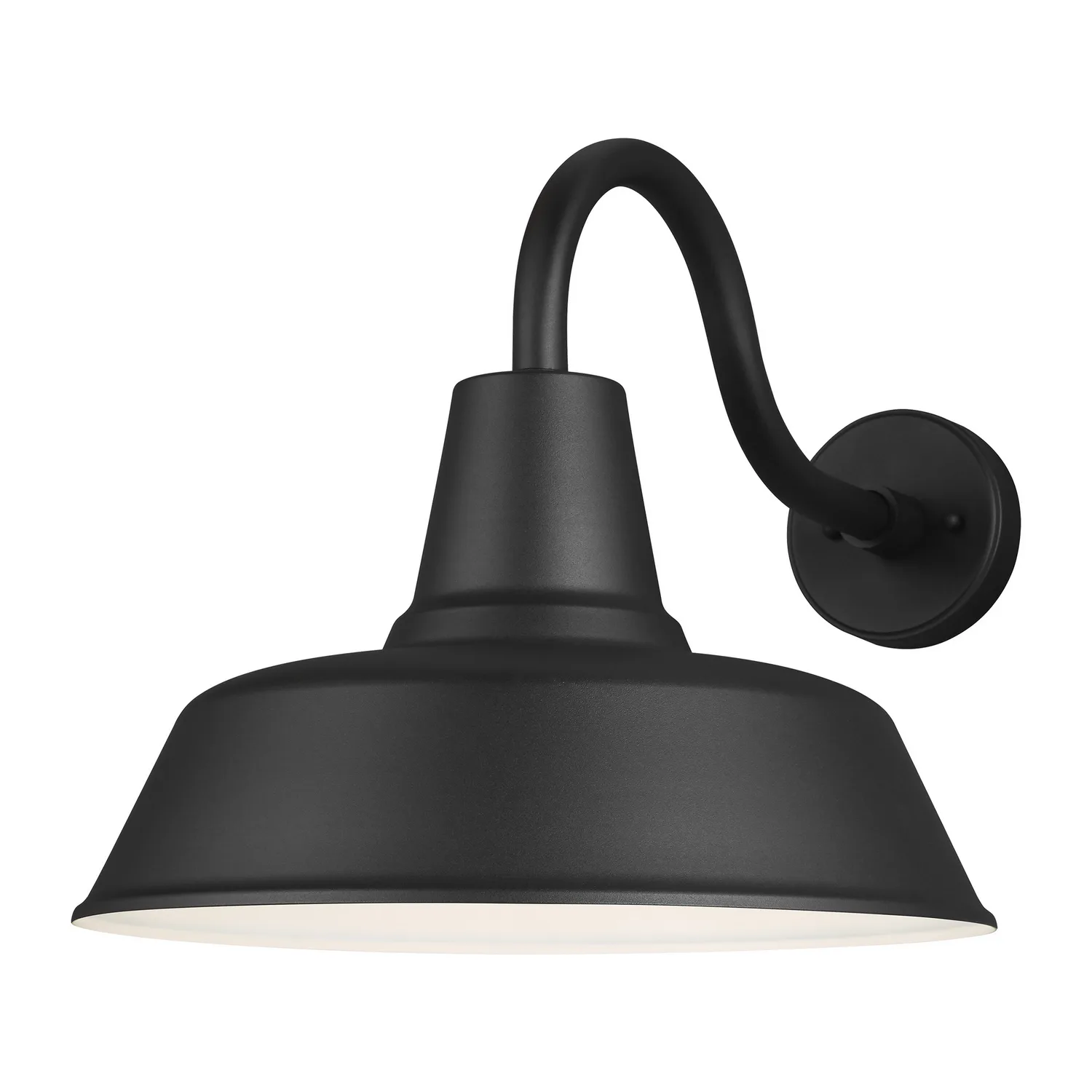 Barn Light One Light Outdoor Wall Lantern in Black