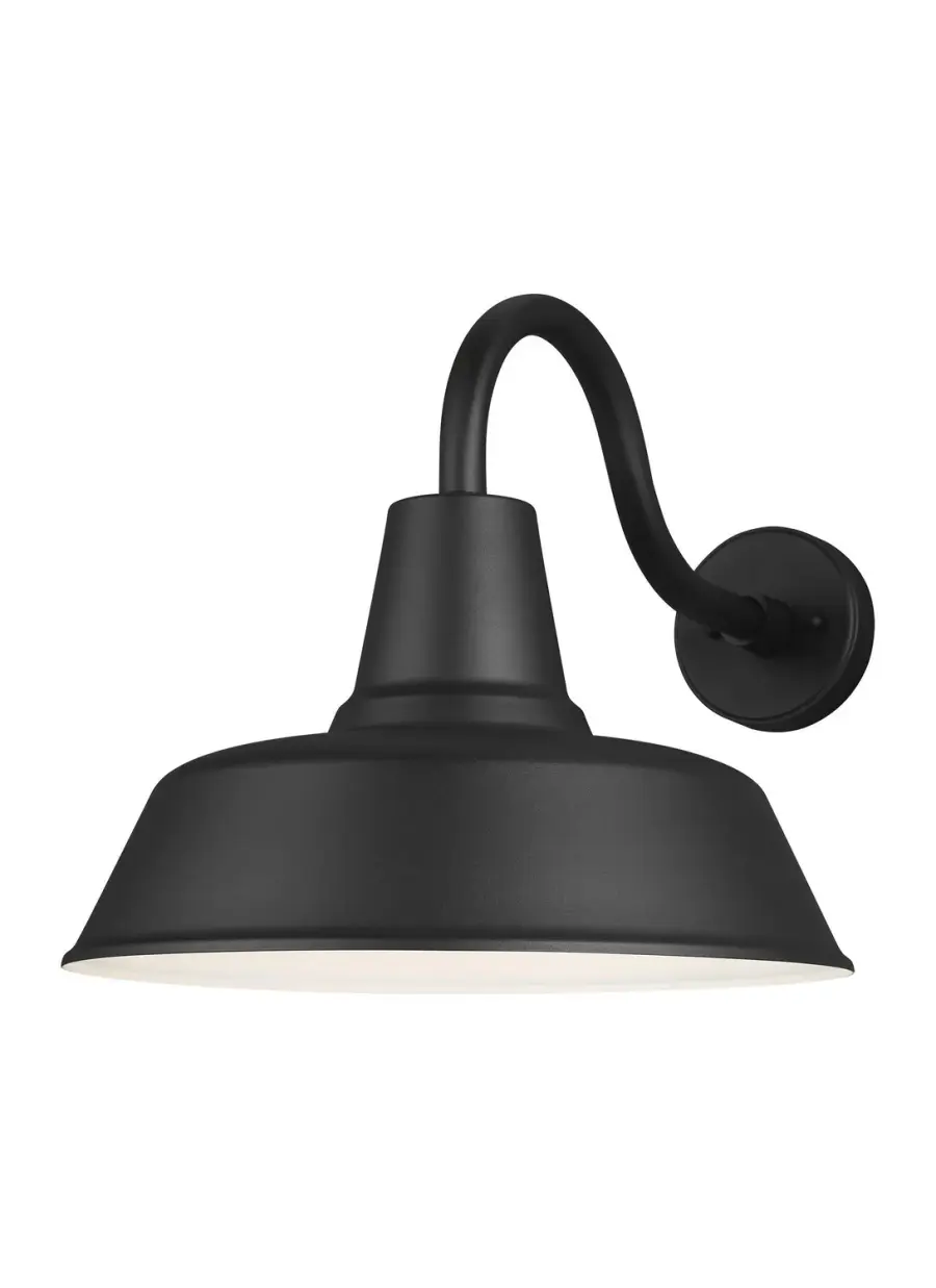 Barn Light One Light Outdoor Wall Lantern in Black