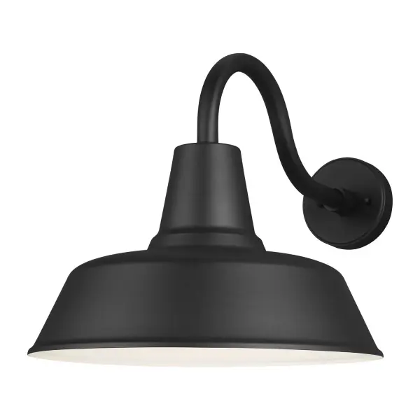 Barn Light One Light Outdoor Wall Lantern in Black