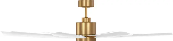 The Flera Smart combines contemporary elegance with cutting-edge technology. Its burnished brass finish and 65" span make it ideal for large spaces, while smart app control and 6-speed operation provide ultimate convenience and comfort. - alternate view