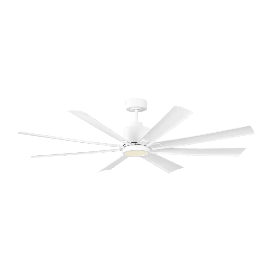 Flera Smart 65" LED Ceiling Fan with Matte White Blades - Image 1