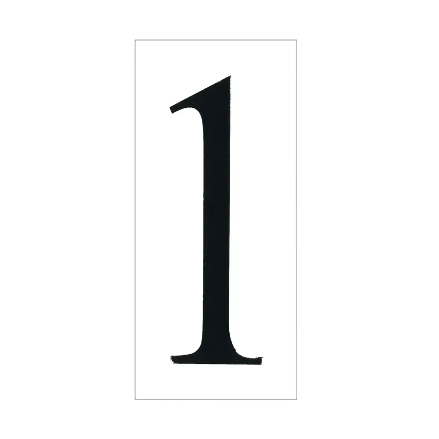 Address Light Number Tile - Number 1