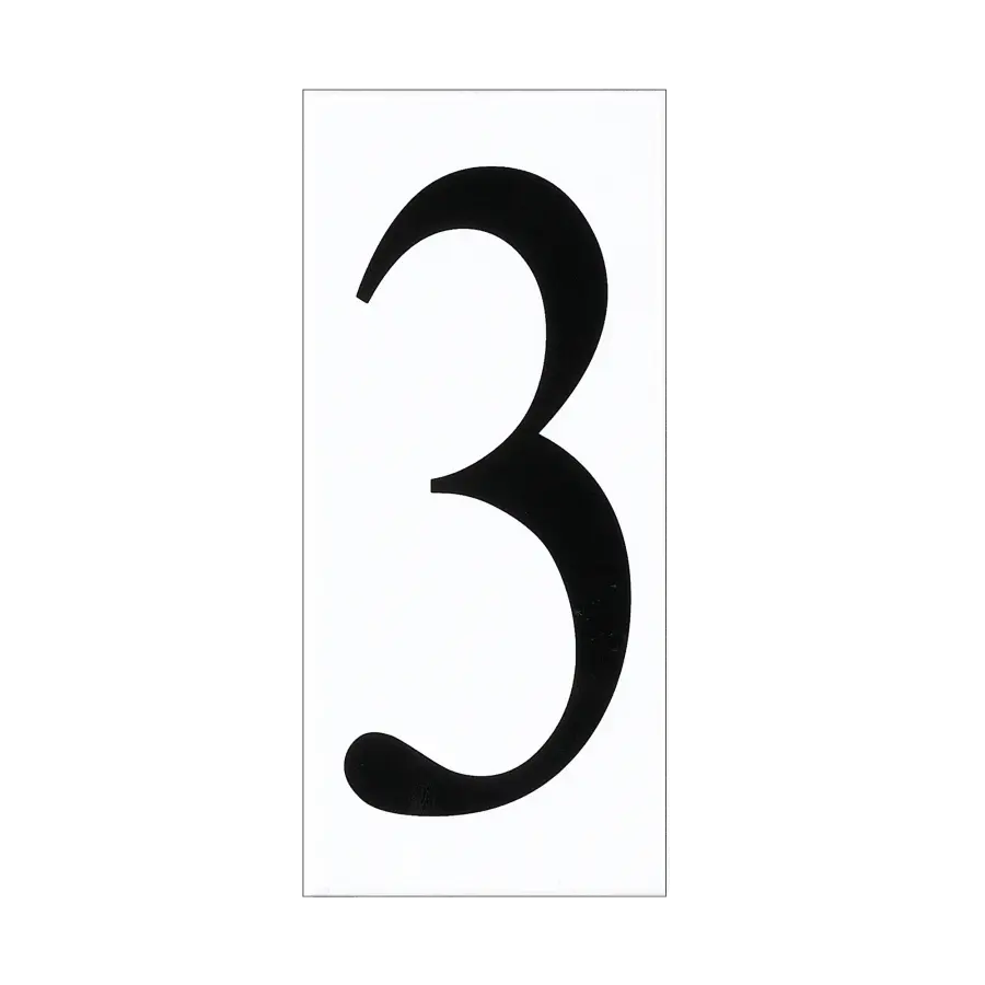 Address Light Number Tile 3 - White Plastic