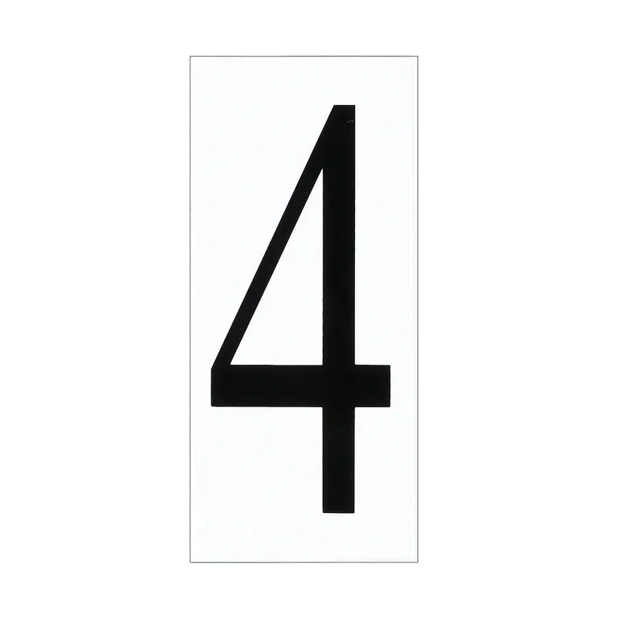 Address Light Number Tile 4 - White