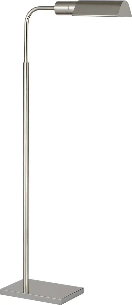 This adjustable pharmacy floor lamp combines classic design with modern cordless convenience. The polished nickel finish adds sophistication while the adjustable arm provides flexible task lighting for reading or work. - alternate view