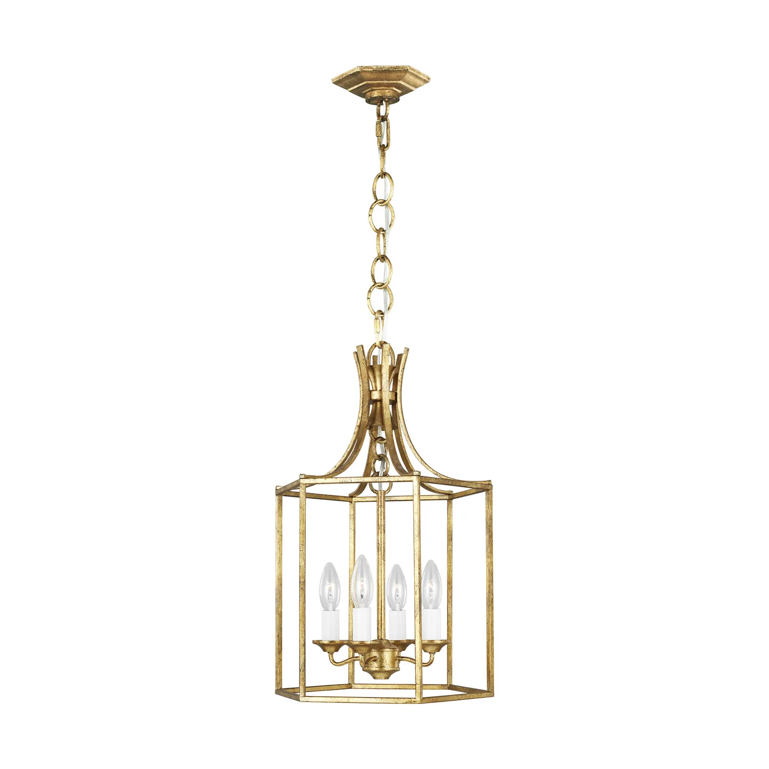 Bantry House Four Light Pendant in Antique Gild