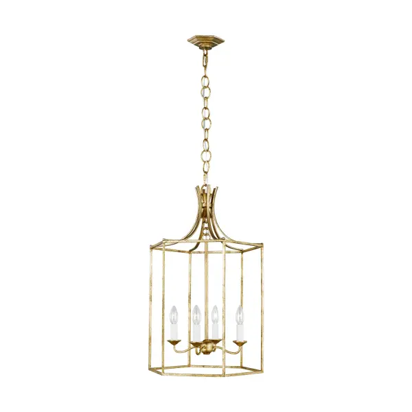 Bantry House Four Light Pendant in Antique Gild