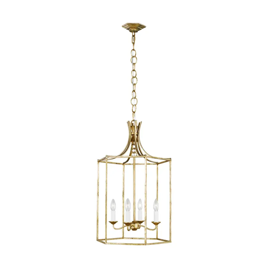 Bantry House Four Light Pendant in Antique Gild