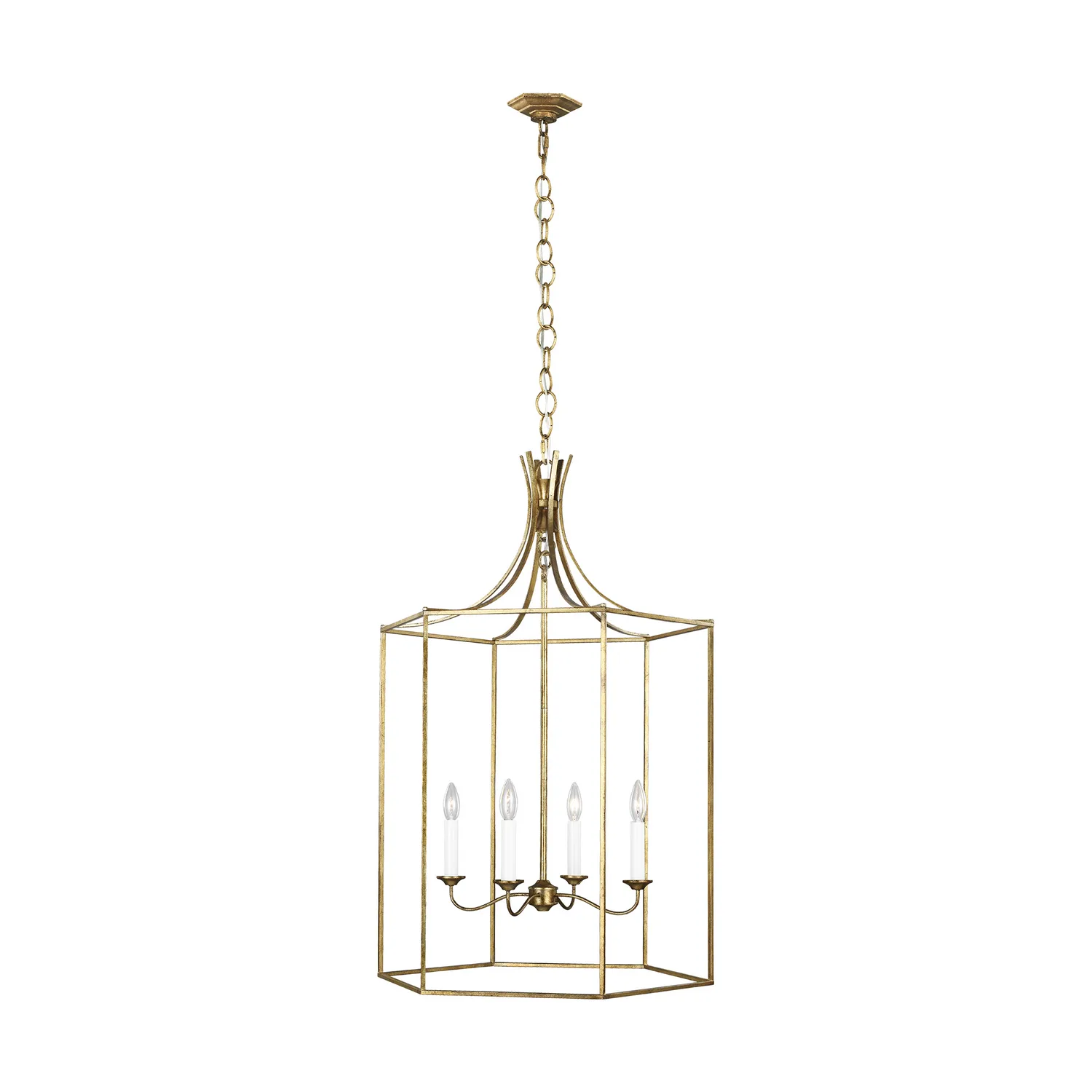 Bantry House Four Light Pendant in Antique Gild