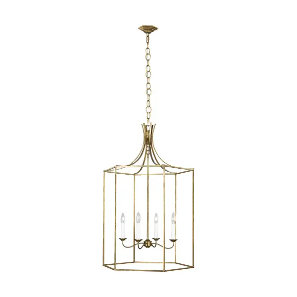 Bantry House Four Light Pendant in Antique Gild