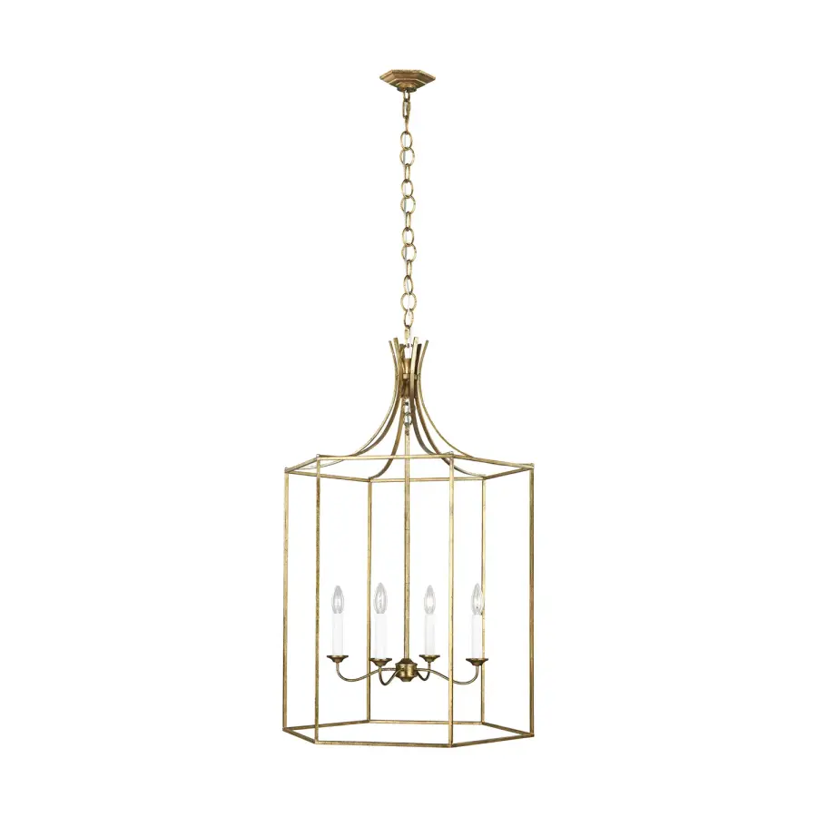 Bantry House Four Light Pendant in Antique Gild