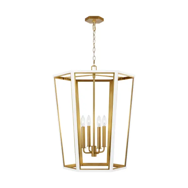 Curt Four Light Lantern in Matte White