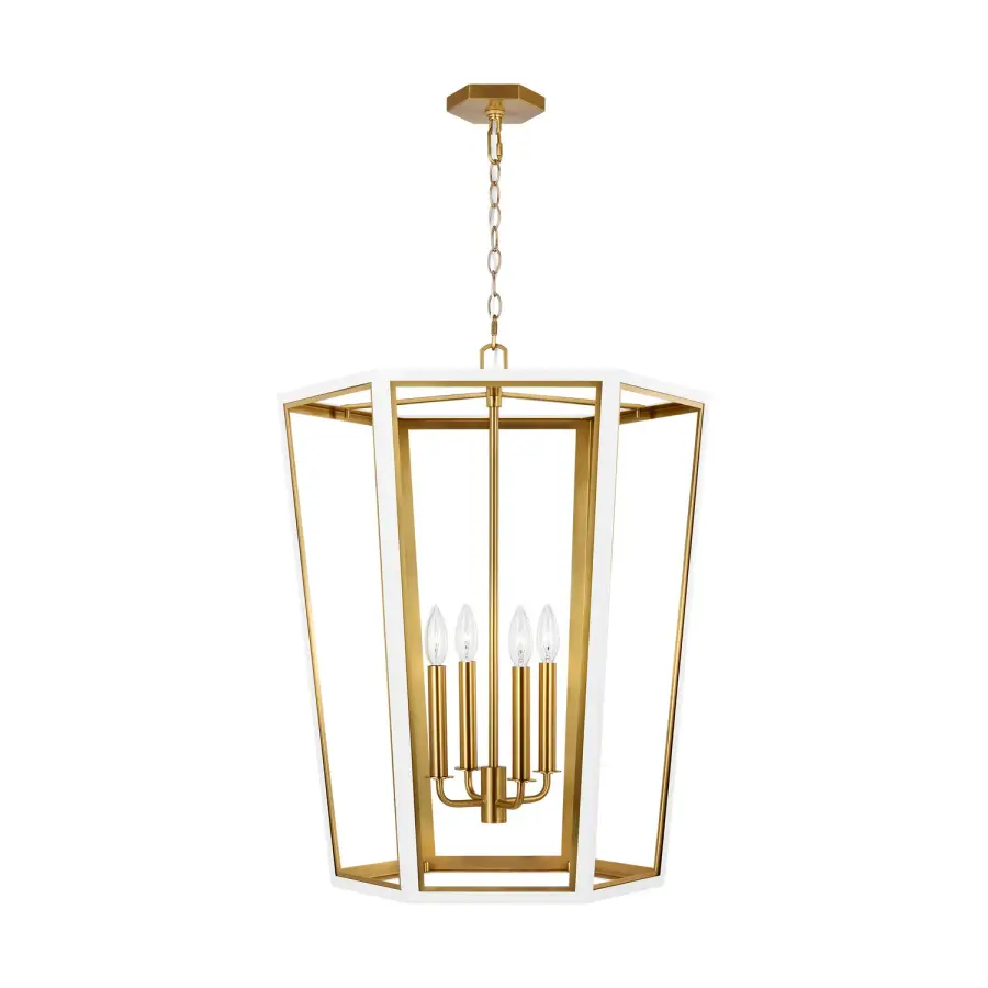 Curt Four Light Lantern in Matte White