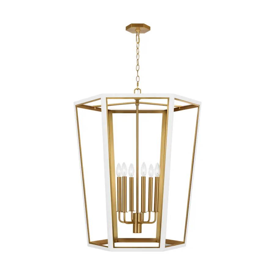 Curt Six Light Lantern in Matte White