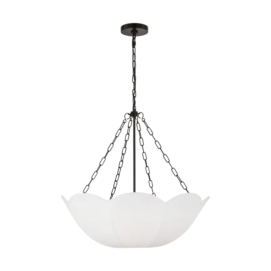 Elegant Small-Scale Chandelier with Industrial Charm - Image 3