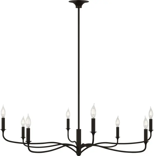 Commanding Transitional Chandelier with Sculptural Elegance - Image 2
