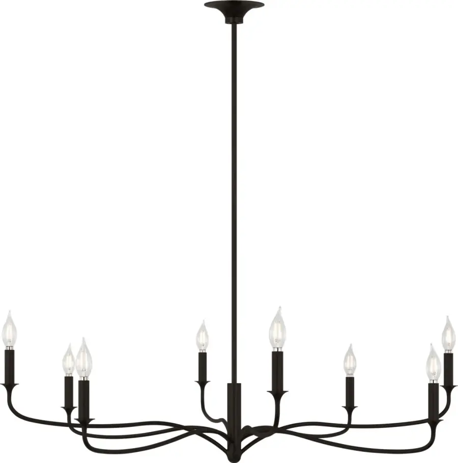 Commanding Transitional Chandelier with Sculptural Elegance - Image 2