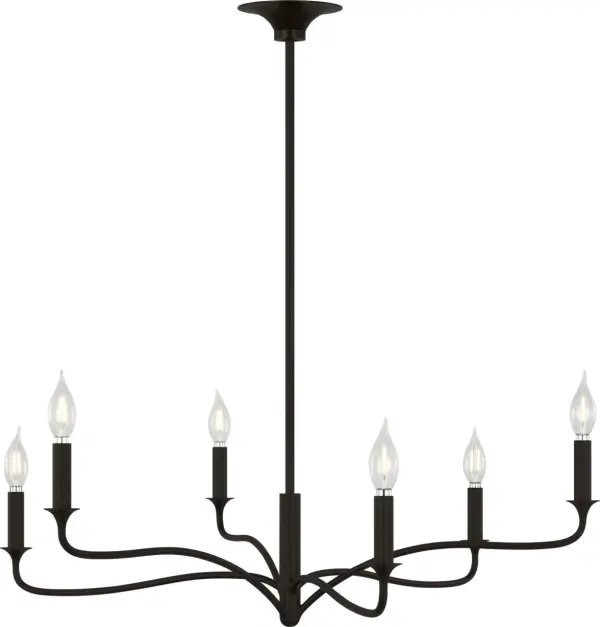 Graceful Transitional Chandelier with Timeless Sculptural Appeal - Image 1