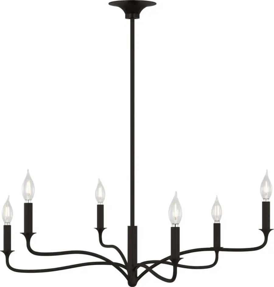 Graceful Transitional Chandelier with Timeless Sculptural Appeal - Image 1