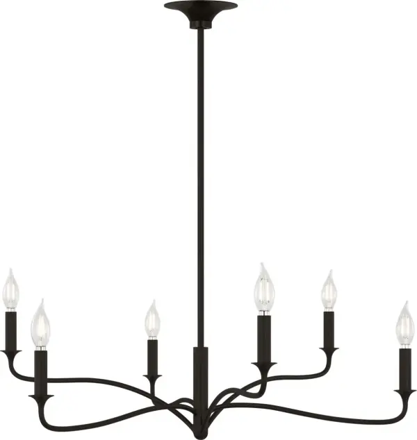 Graceful Transitional Chandelier with Timeless Sculptural Appeal - Image 4