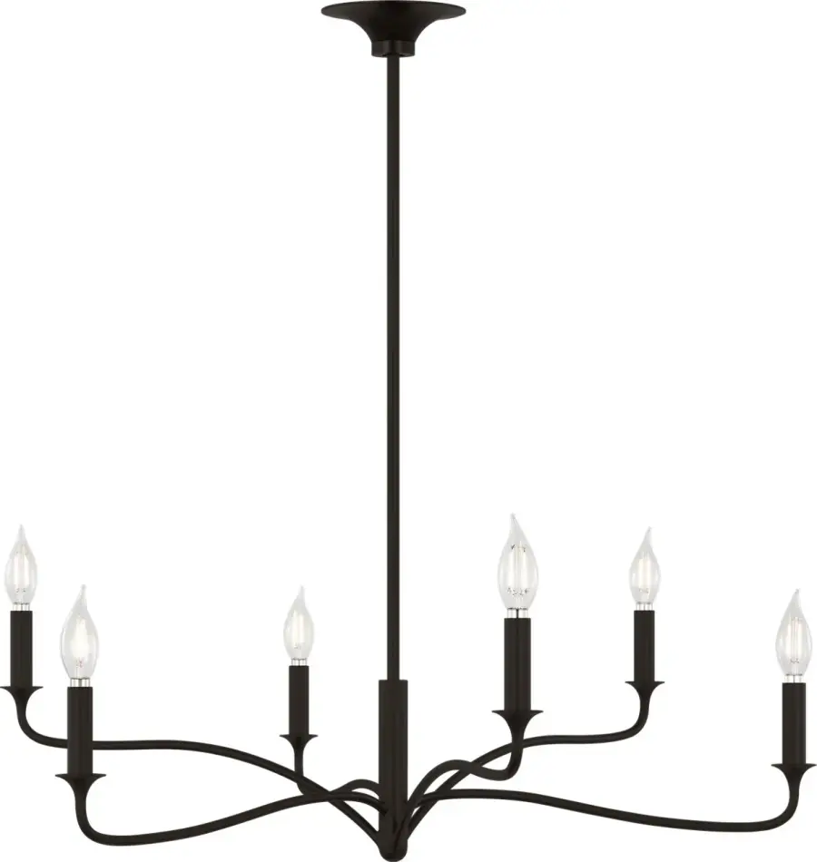 Graceful Transitional Chandelier with Timeless Sculptural Appeal - Image 4