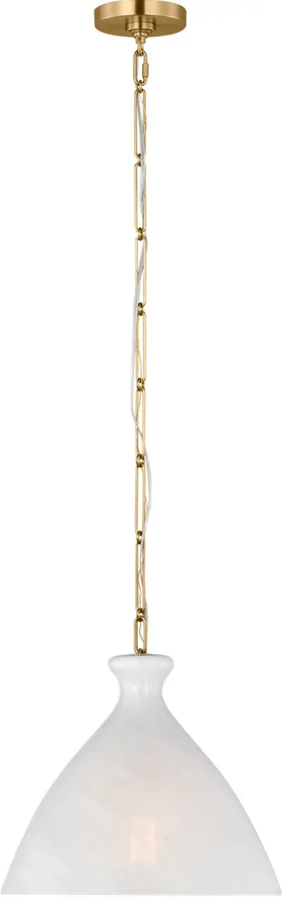 Athena Medium Pendant with Striated Glass Shade - Image 3