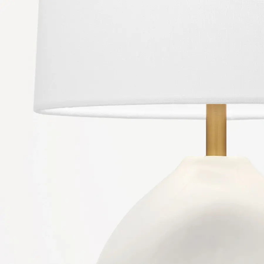 Ulla Small Table Lamp in Dove Grey Crackle - Image 4
