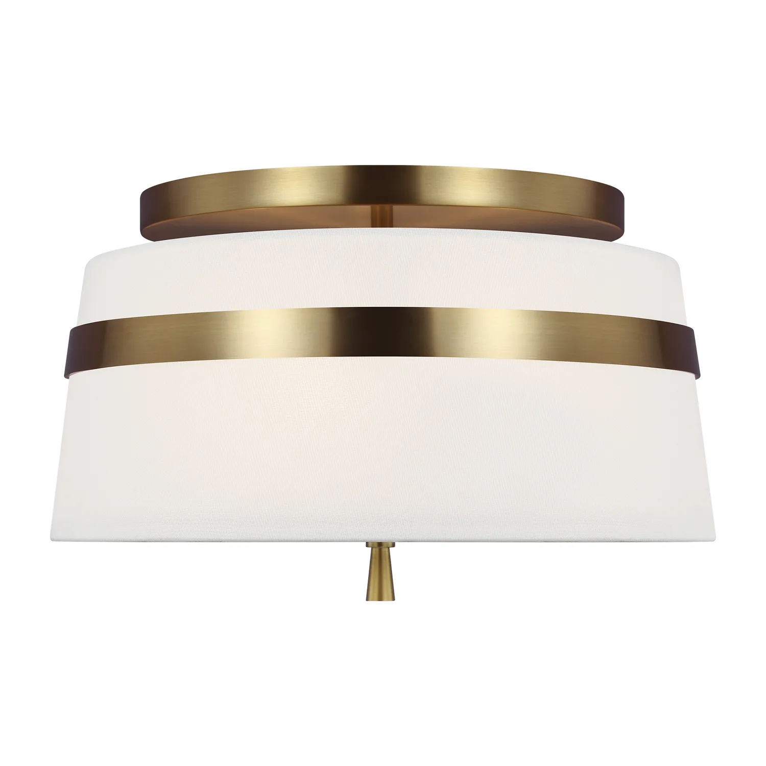 Cordtlandt Three Light Semi-Flush Mount in Burnished Brass
