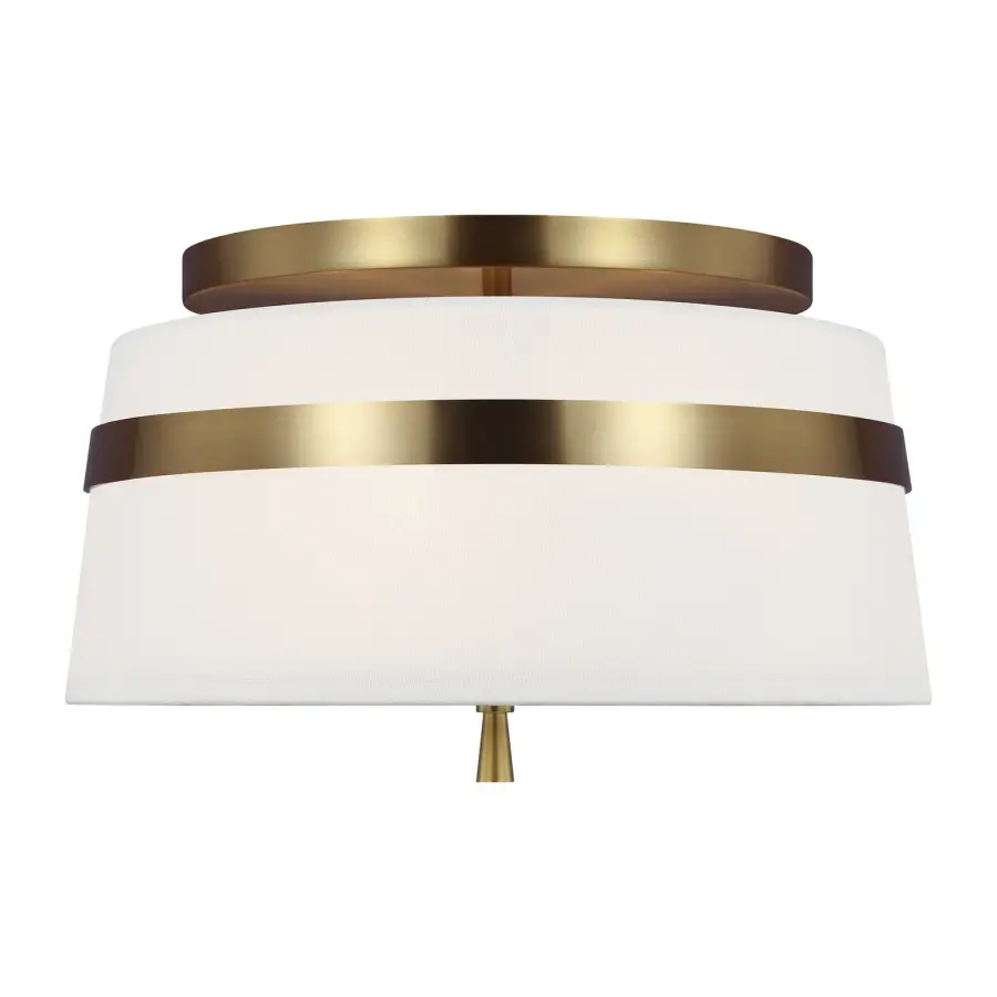 Cordtlandt Three Light Semi-Flush Mount in Burnished Brass