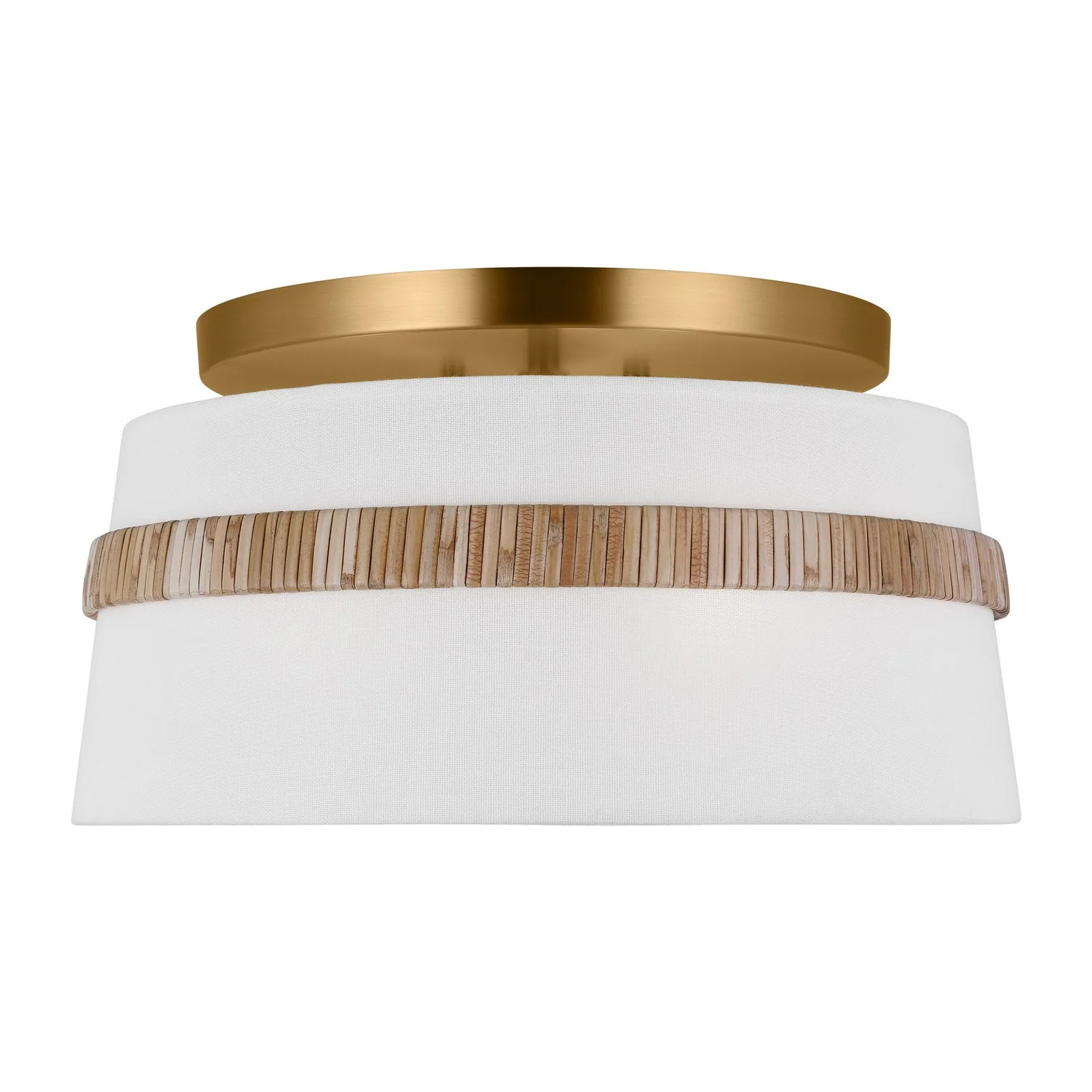 Cordtlandt Three Light Semi-Flush Mount in Rattan