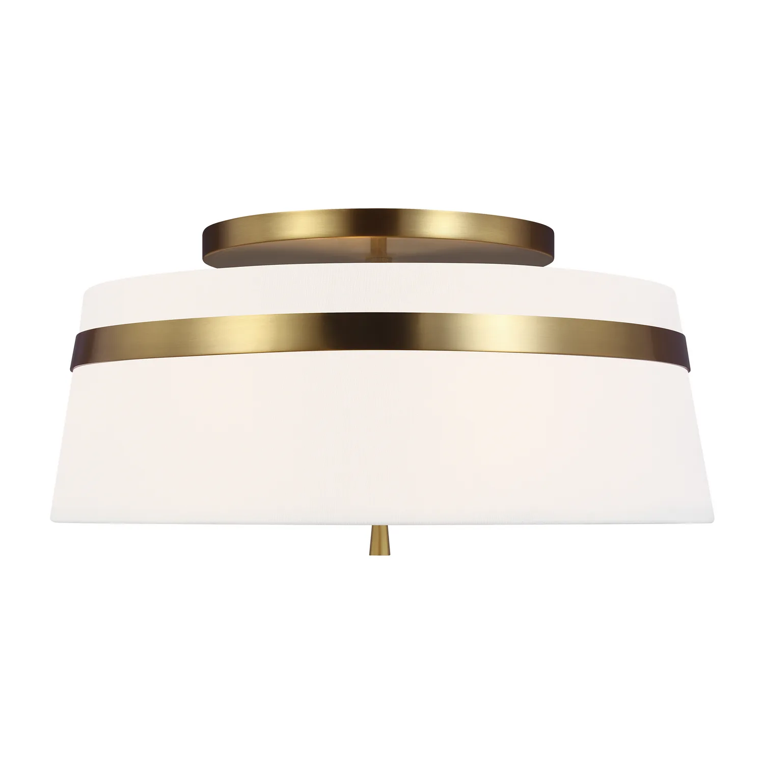 Cordtlandt Three Light Semi-Flush Mount in Burnished Brass