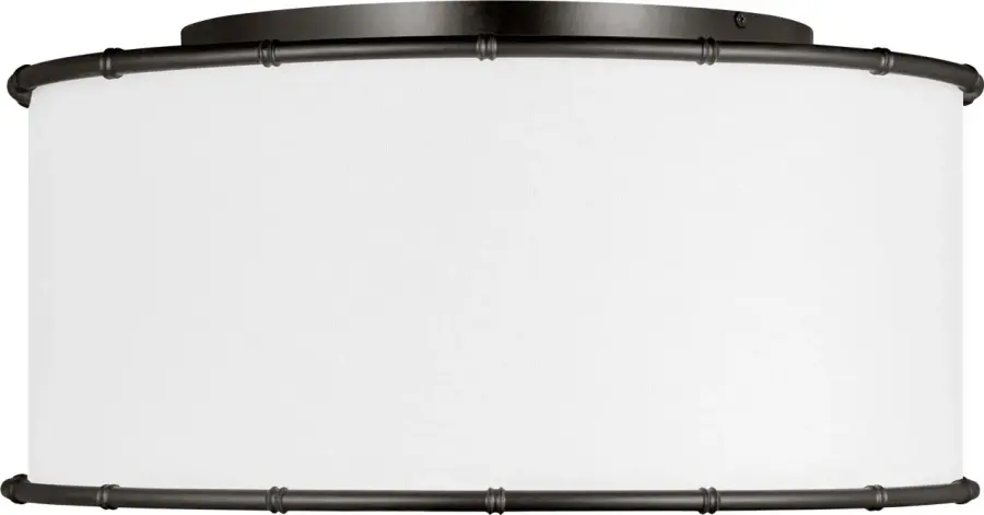 Aldric Medium Flush Mount in Aged Iron - Image 1
