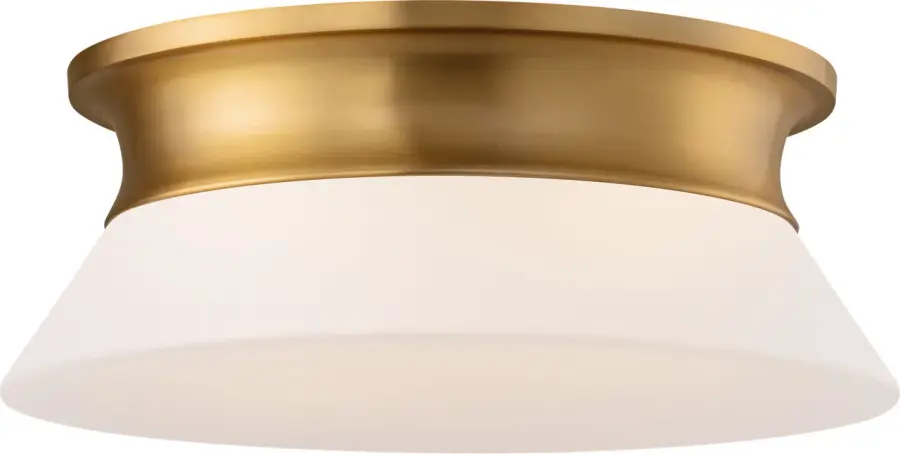 Panos Medium Flush Mount in Burnished Brass - Image 1