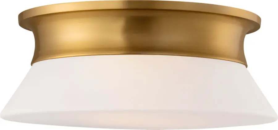 Panos Medium Flush Mount in Burnished Brass - Image 2