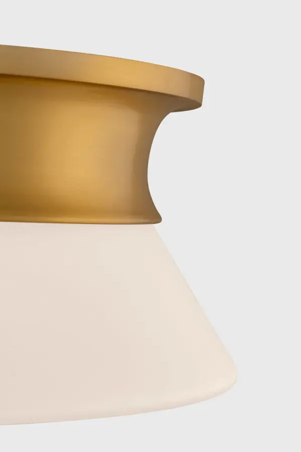 Panos Medium Flush Mount in Burnished Brass - Image 4