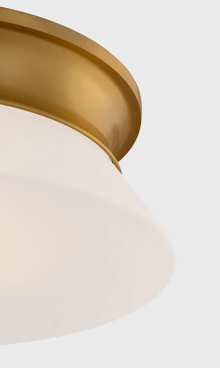 Panos Medium Flush Mount in Burnished Brass - Image 5