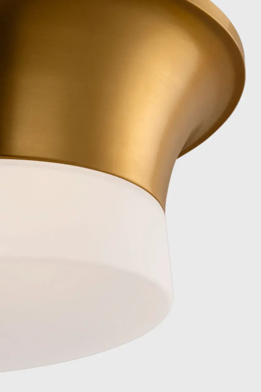 Sina Medium Flush Mount in Burnished Brass - Image 5