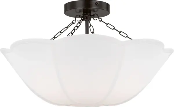 Stassi Medium Semi Flush Mount in Aged Iron - Image 4
