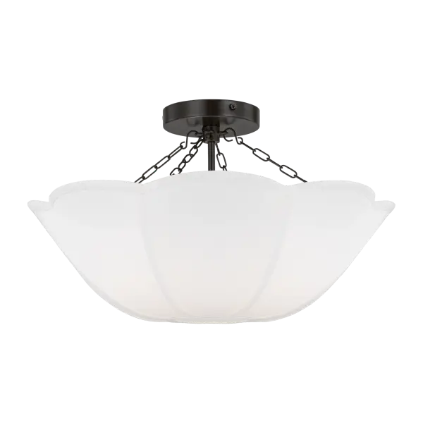 Stassi Medium Semi Flush Mount in Aged Iron - Image 5