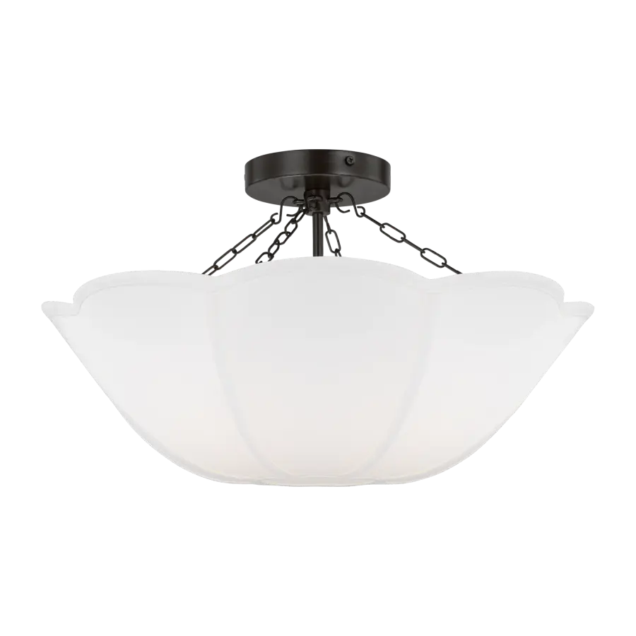 Stassi Medium Semi Flush Mount in Aged Iron - Image 5