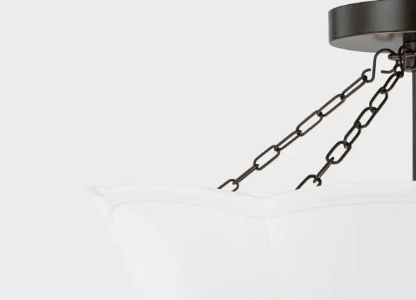 Stassi Medium Semi Flush Mount in Aged Iron - Image 6