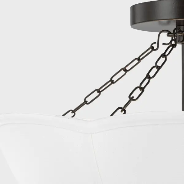 Stassi Medium Semi Flush Mount in Aged Iron - Image 7