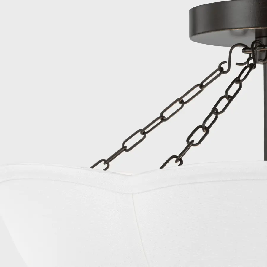 Stassi Medium Semi Flush Mount in Aged Iron - Image 7