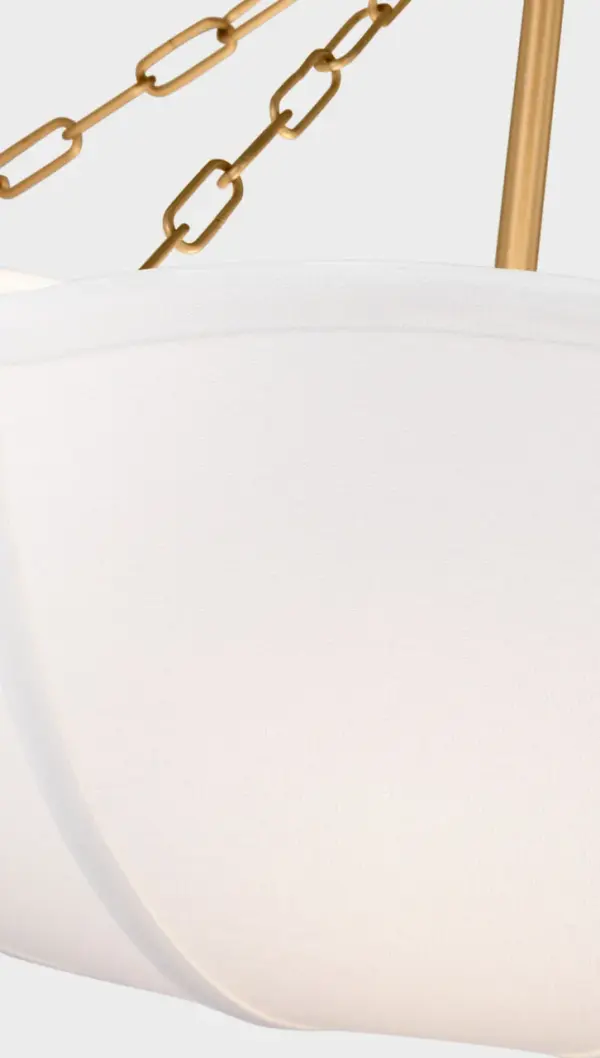 Stassi Medium Semi Flush Mount in Burnished Brass - Image 4