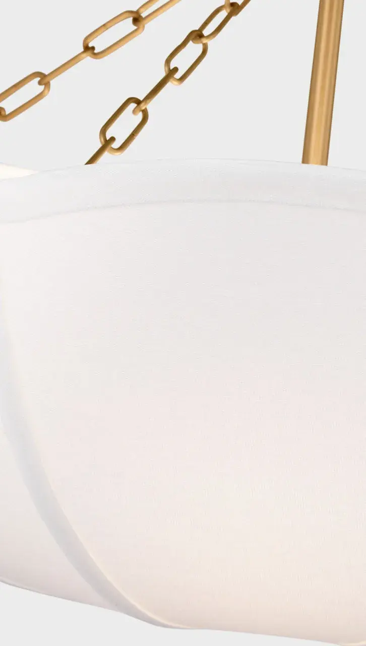 Stassi Medium Semi Flush Mount in Burnished Brass - Image 4