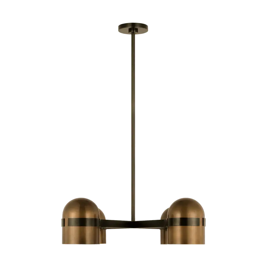 Octavia Medium Chandelier in Blackened Bronze and Bright Worn Brass - Image 1