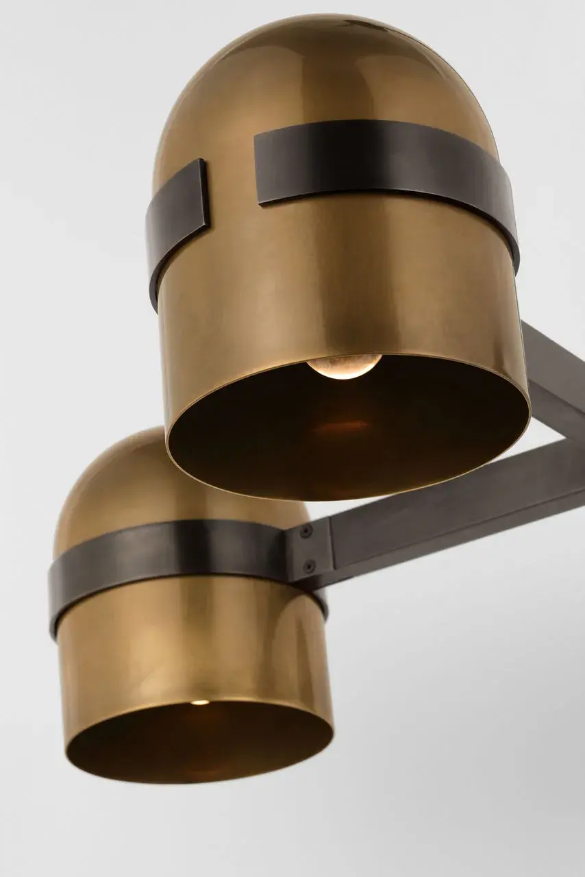 Octavia Medium Chandelier in Blackened Bronze and Bright Worn Brass - Image 11