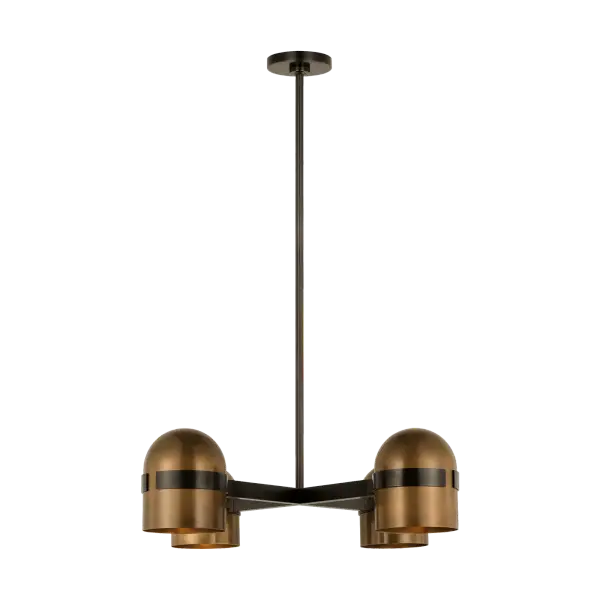 Octavia Medium Chandelier in Blackened Bronze and Bright Worn Brass - Image 8
