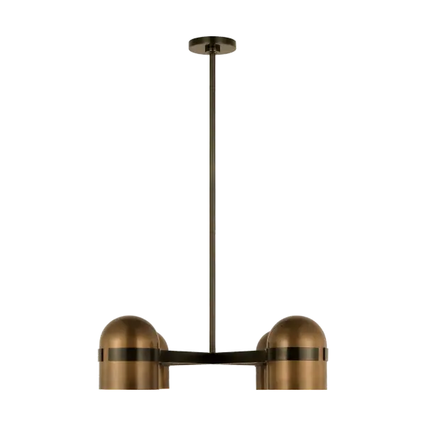 Octavia Medium Chandelier in Blackened Bronze and Bright Worn Brass - Image 10